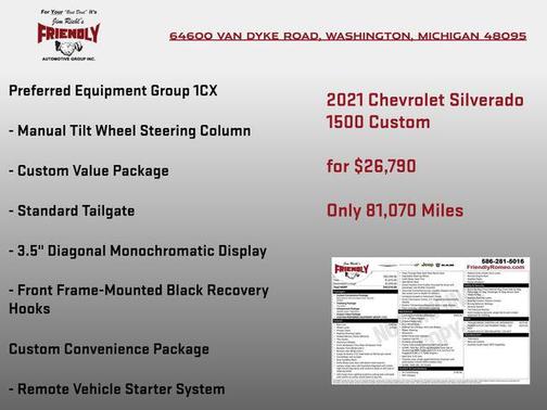 Silver Ice Metallic 2021 Chevrolet Silverado 1500 Custom