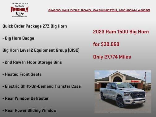 Billet Silver Metallic Clearcoat 2023 RAM 1500 Big Horn/Lone Star