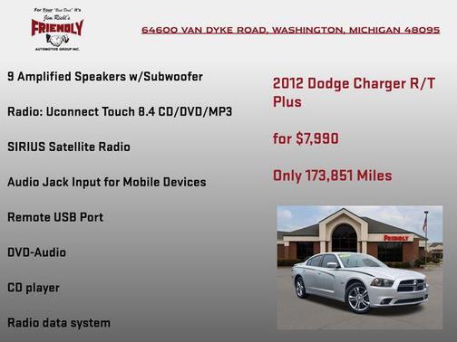 Bright Silver Metallic Clearcoat 2012 Dodge Charger R/T