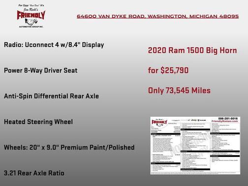 2020 RAM 1500 Big Horn/Lone Star