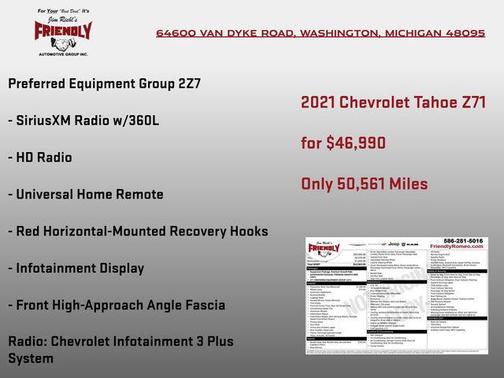 2021 Chevrolet Tahoe 4WD Z71