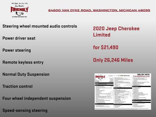Slate Blue Pearlcoat 2020 Jeep Cherokee Limited