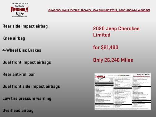 Slate Blue Pearlcoat 2020 Jeep Cherokee Limited