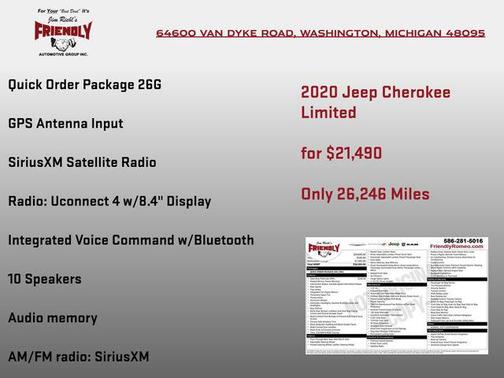 Slate Blue Pearlcoat 2020 Jeep Cherokee Limited