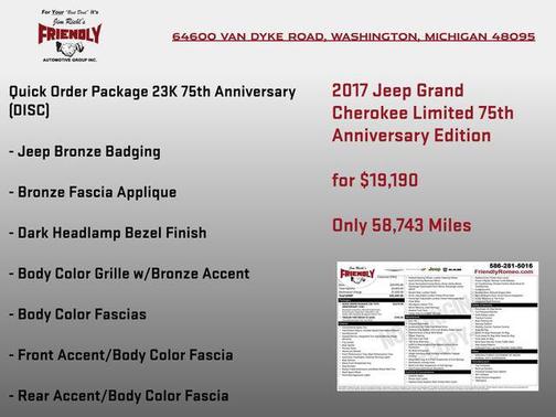 Granite Crystal Metallic Clearcoat 2017 Jeep Grand Cherokee Limited