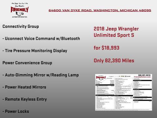 2018 Jeep Wrangler JK Unlimited Sport