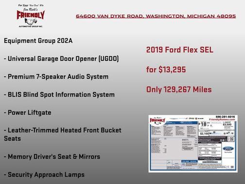 Agate Black 2019 Ford Flex SEL