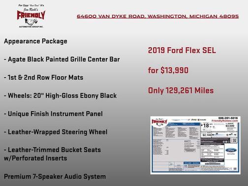 Agate Black 2019 Ford Flex SEL