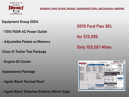 Agate Black 2019 Ford Flex SEL