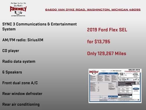 Agate Black 2019 Ford Flex SEL