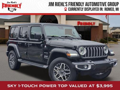 Black Clearcoat 2024 Jeep Wrangler 4-Door Sahara 4x4