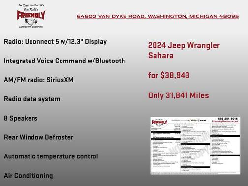 Black Clearcoat 2024 Jeep Wrangler 4-Door Sahara 4x4