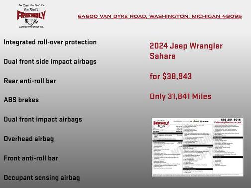 Black Clearcoat 2024 Jeep Wrangler 4-Door Sahara 4x4