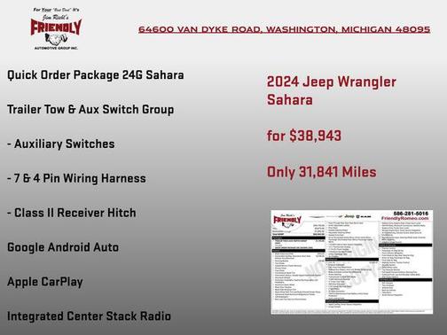 Black Clearcoat 2024 Jeep Wrangler 4-Door Sahara 4x4