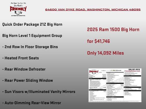 Delmonico Red Pearlcoat 2025 RAM 1500 Big Horn/Lone Star