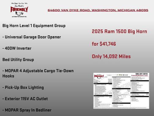 Delmonico Red Pearlcoat 2025 RAM 1500 Big Horn/Lone Star