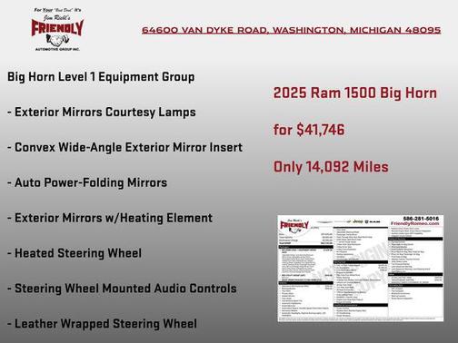 Delmonico Red Pearlcoat 2025 RAM 1500 Big Horn/Lone Star
