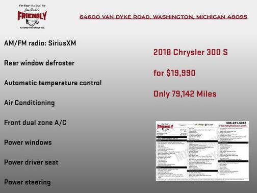 Gloss Black 2018 Chrysler 300 S