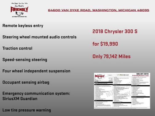Gloss Black 2018 Chrysler 300 S