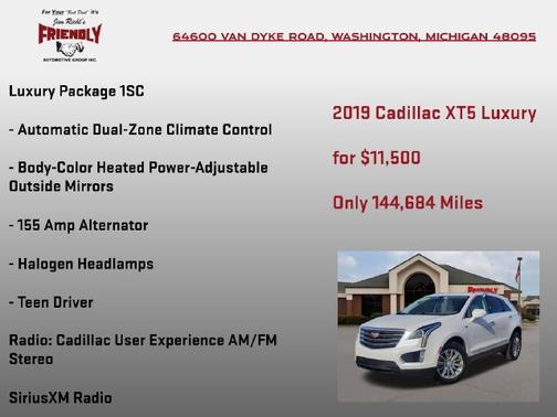 Crystal White Tricoat 2019 Cadillac XT5 Base