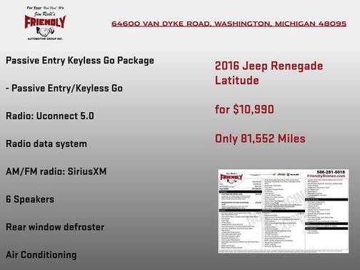 2016 Jeep Renegade Latitude