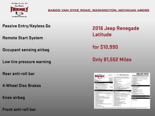 2016 Jeep Renegade Latitude