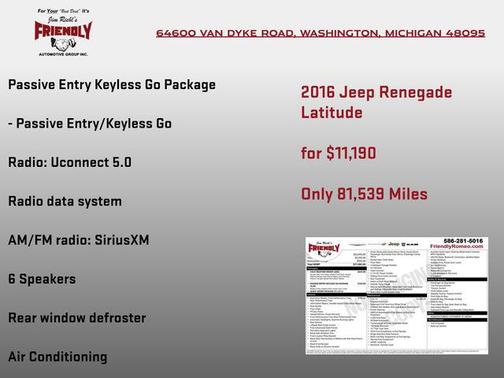 2016 Jeep Renegade Latitude