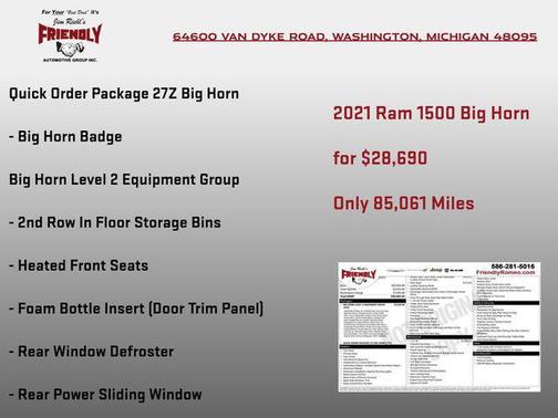 Bright White Clearcoat 2021 RAM 1500 Big Horn/Lone Star
