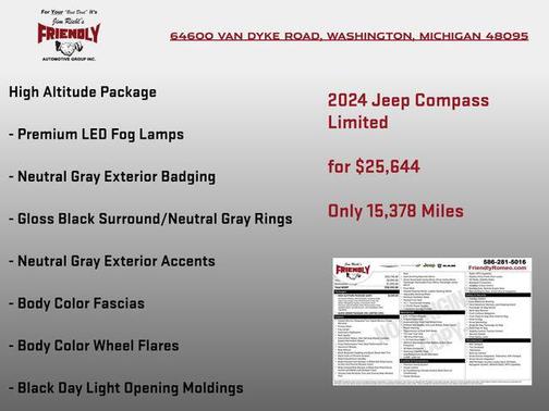 Bright White Clearcoat 2024 Jeep Compass Limited