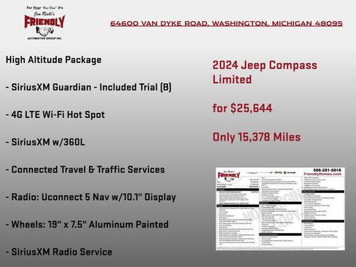 Bright White Clearcoat 2024 Jeep Compass Limited