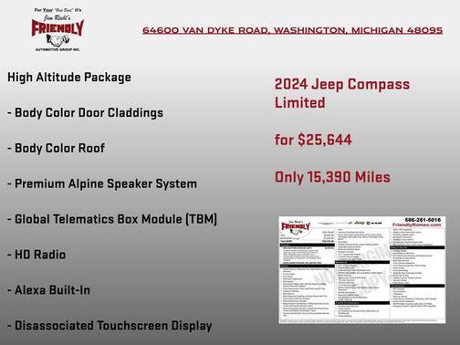 Bright White Clearcoat 2024 Jeep Compass Limited