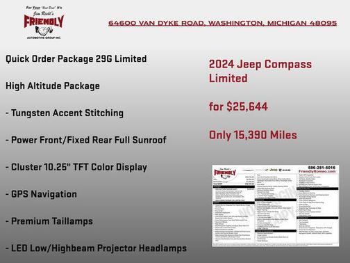 Bright White Clearcoat 2024 Jeep Compass Limited