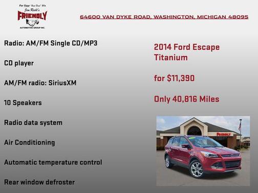Ruby Red 2014 Ford Escape Titanium