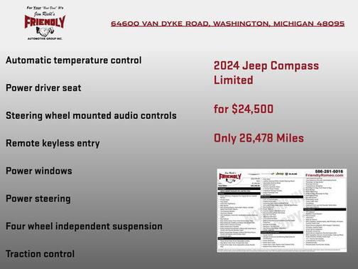 Red Hot Pearlcoat 2024 Jeep Compass Limited