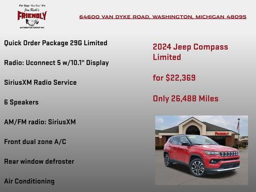 Red Hot Pearlcoat 2024 Jeep Compass Limited