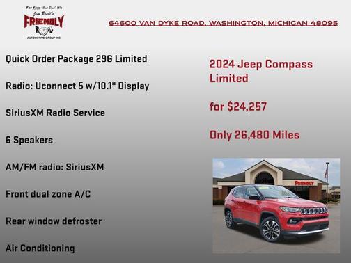 Red Hot Pearlcoat 2024 Jeep Compass Limited