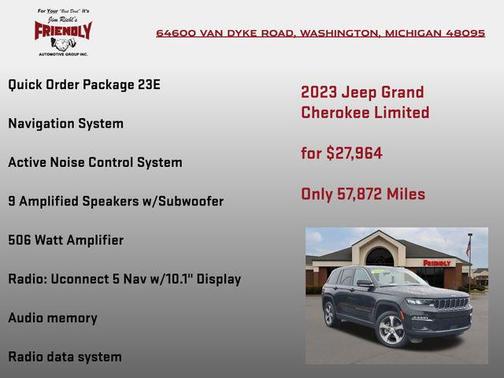 Diamond Black Crystal Pearlcoat 2023 Jeep Grand Cherokee Limited