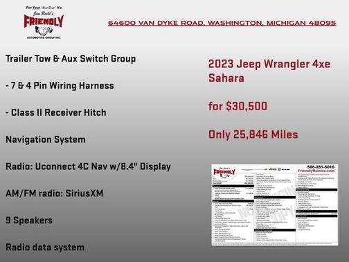 Sting-Gray Clearcoat 2023 Jeep Wrangler 4xe Sahara