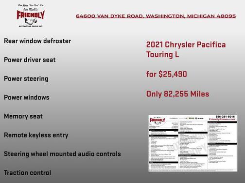 Velvet Red Pearlcoat 2021 Chrysler Pacifica Touring L