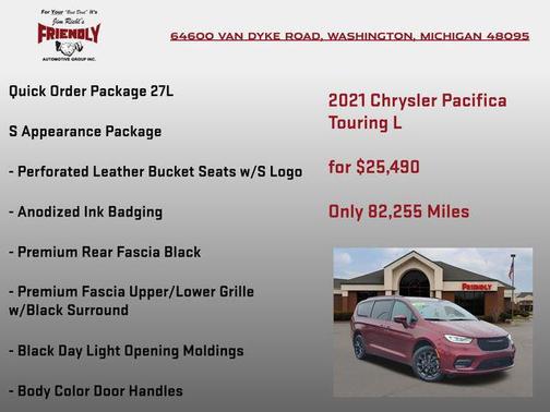 Velvet Red Pearlcoat 2021 Chrysler Pacifica Touring L