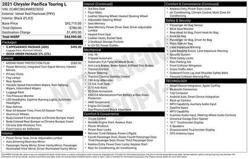 2021 Chrysler Pacifica Touring L