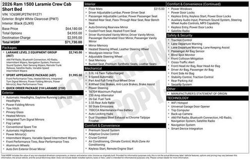 2026 RAM 1500 Laramie