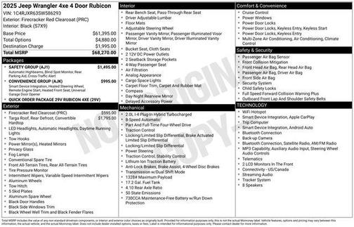 Firecracker Red Clearcoat 2025 Jeep Wrangler 4xe Rubicon