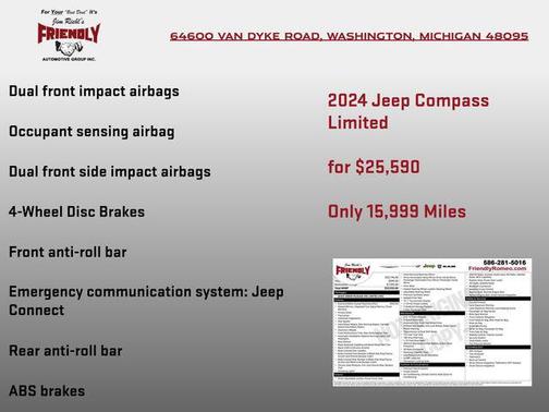 Diamond Black Crystal Pearlcoat 2024 Jeep Compass Limited