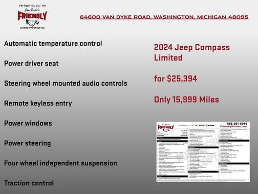 Diamond Black Crystal Pearlcoat 2024 Jeep Compass Limited