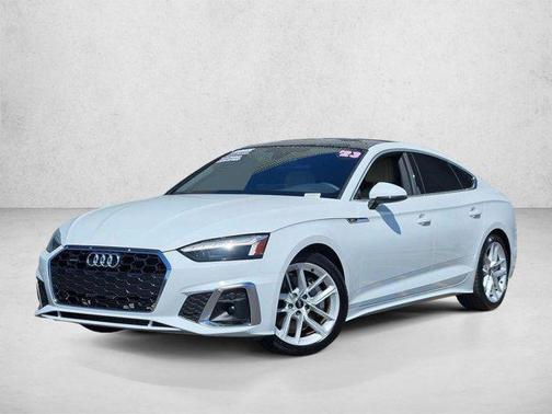Glacier White Metallic 2023 Audi A5 Sportback 45 S Line Premium