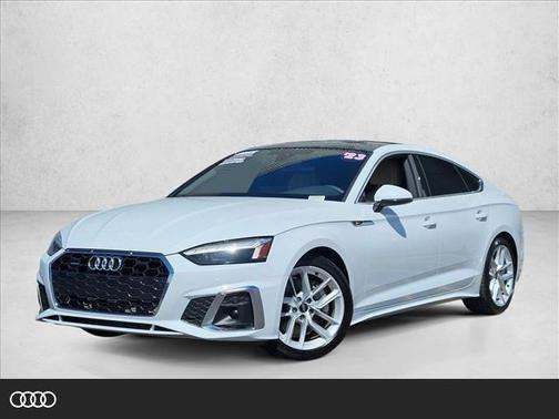 Glacier White Metallic 2023 Audi A5 Sportback 45 S Line Premium