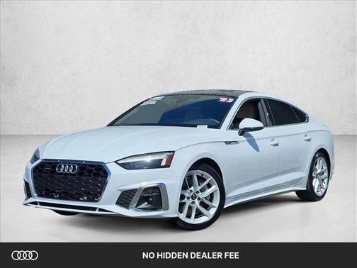 Glacier White Metallic 2023 Audi A5 Sportback 45 S Line Premium