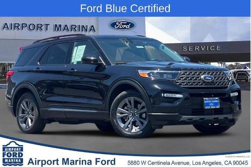 AGATE BLACK METALLIC 2023 Ford Explorer XLT