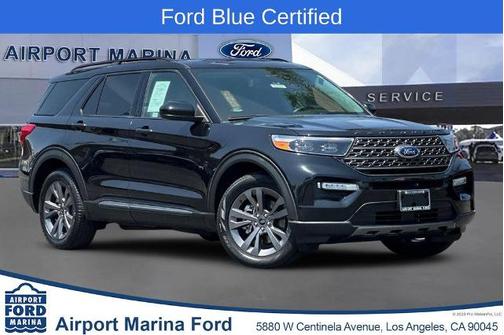 AGATE BLACK METALLIC 2023 Ford Explorer XLT
